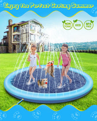 Raxurt Non-Slip Splash Pad for Kids and Dog - Blue / 75in - image 2
