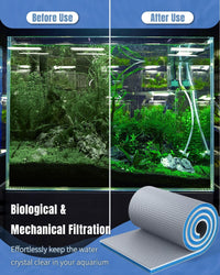 Pawfly 8-Layer Aquarium Filter Pad 16 x 12 Inch Cuttable Aquarium - 16" x 12" x 0.8" 2 Pack - image 2