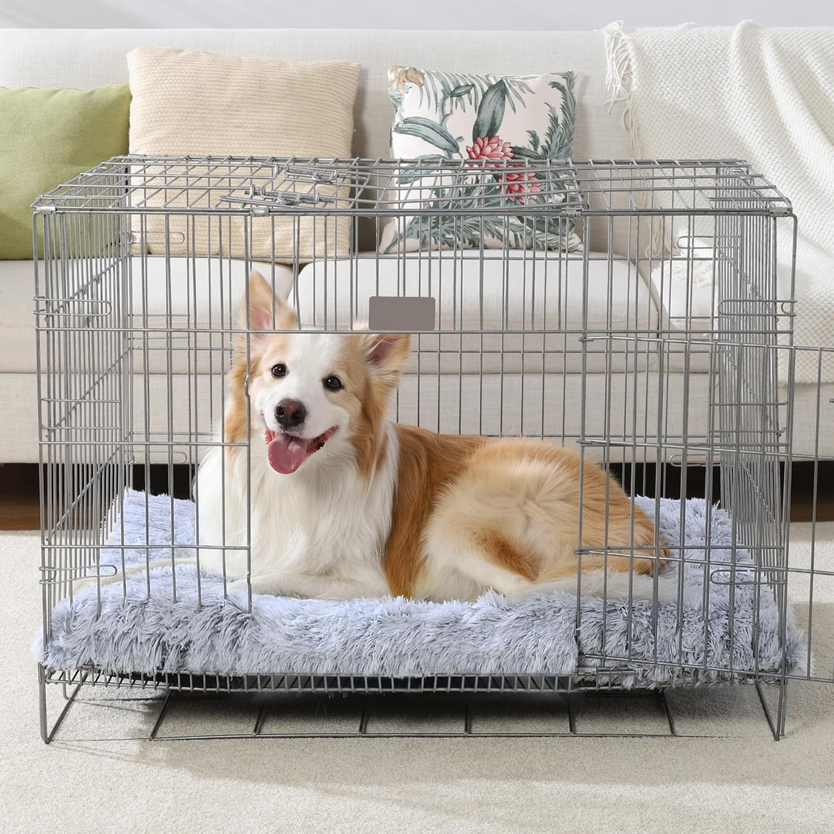 Large Dog Bed Crate Pad 35" - 35.0"L x 23.0"W x 2.0"Th / Grey - image 3