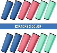 Jexine 12 Fly Boots for Horse Set of 12 Loose Breathable Mesh Horse Fly Sheets Protective Horse Leg Wraps Leggings for Preventing Flies and Mosquitoes Bites (Blue, Green,Red)