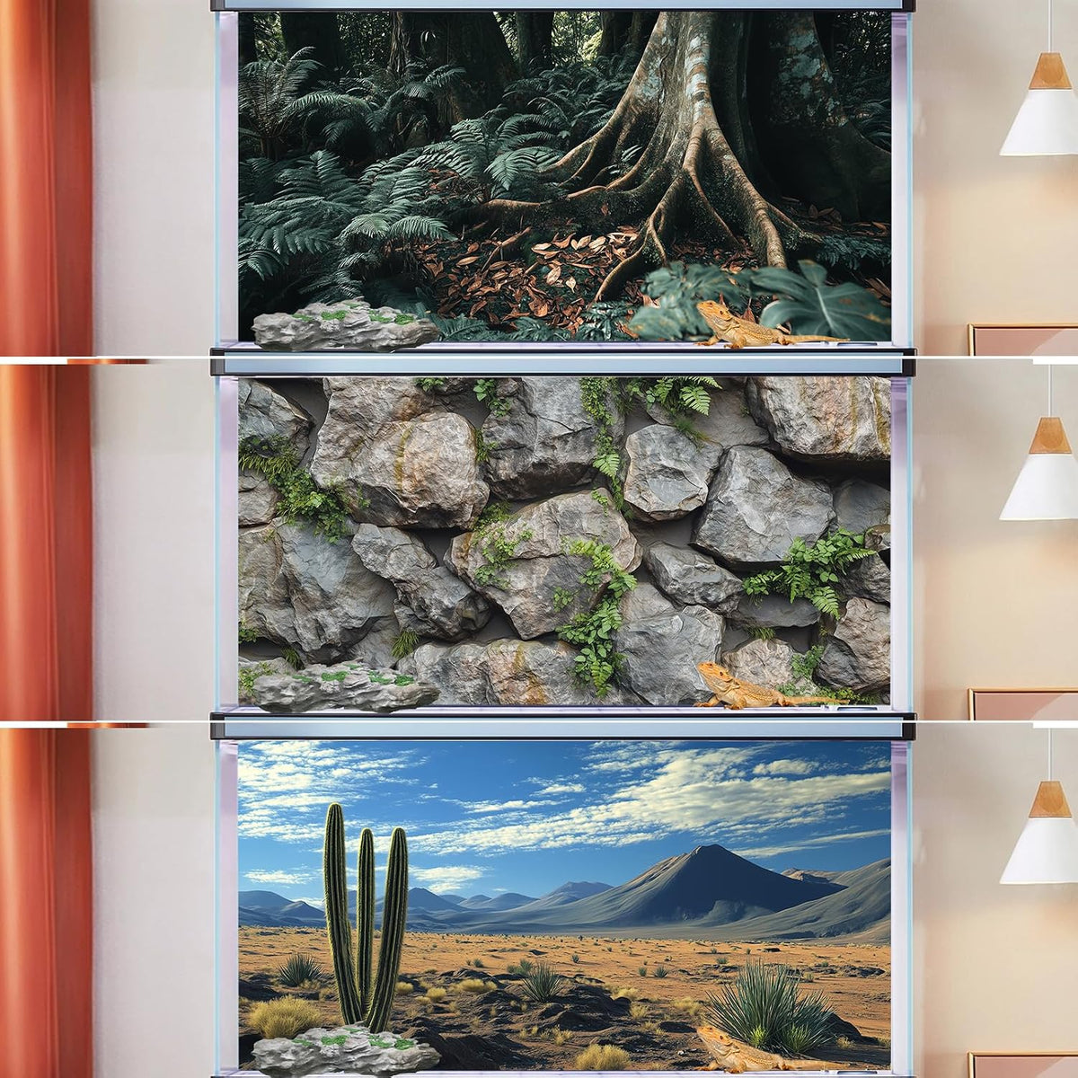 3 PCS Terrarium Background - 48x24 Inch - image 3