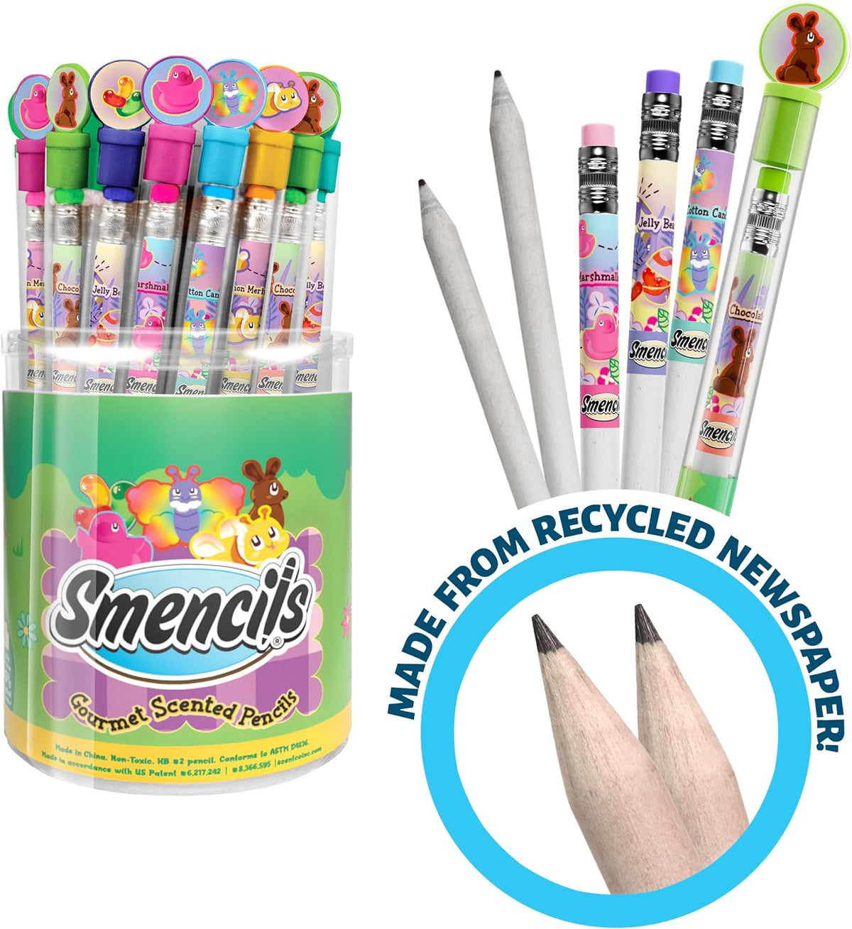 Halloween Smencils Cylinder, HB #2 Scented Smelly Pencils - Spring - image 2