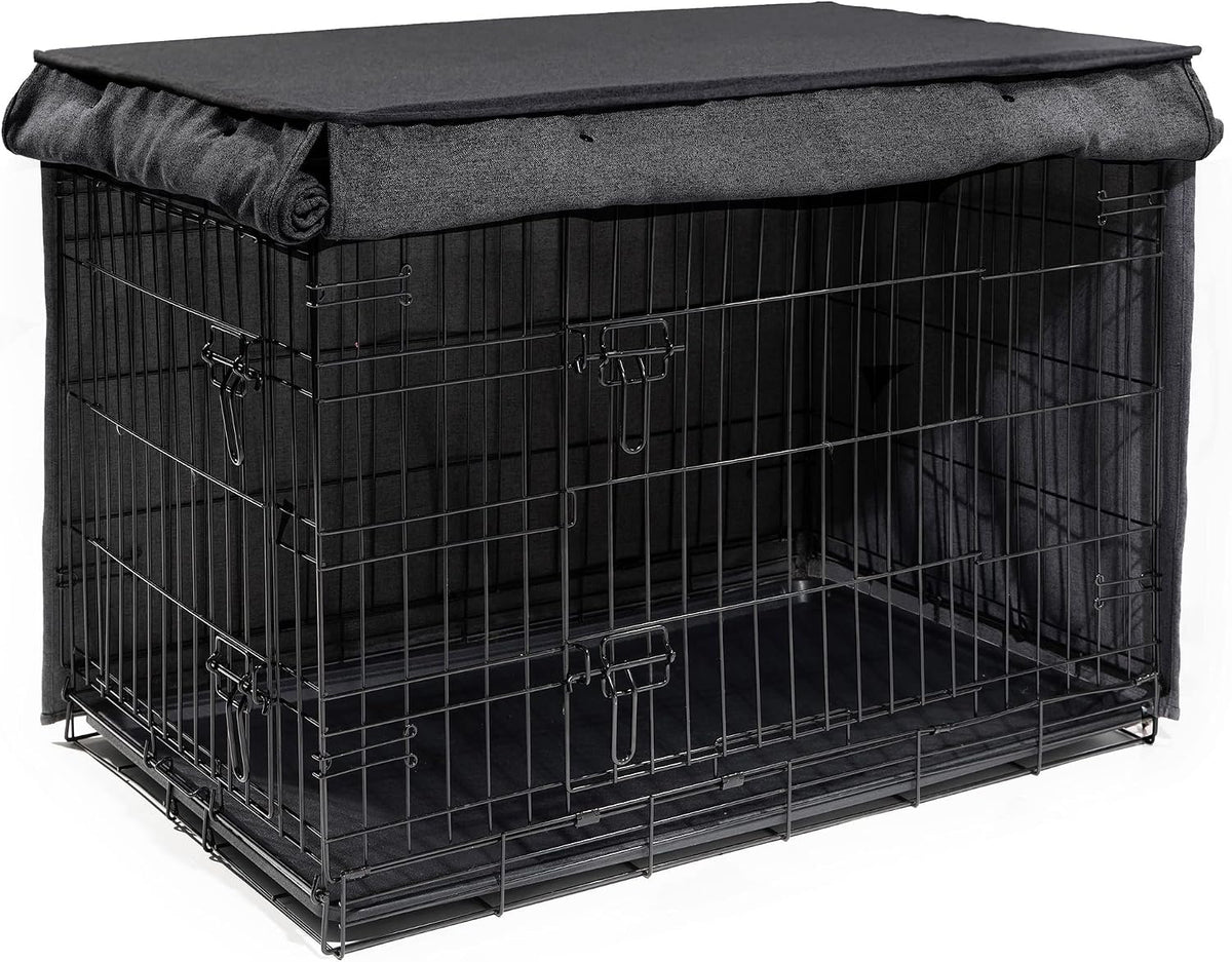 Friends Forever Metal Dog Crate Cover - 42.8"L x 28.8"W x 30"H - image 3