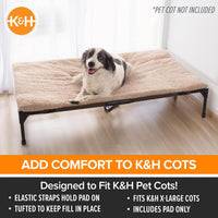 K&H Elevated Dog Bed Pet Cot Pad, X-Large 50x32 Tan – Essentials for Dogs - XL (32 in x 50 in) - image 3
