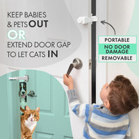 Portable Door Lock for Pets & Childproofing. No Adhesives - image 2