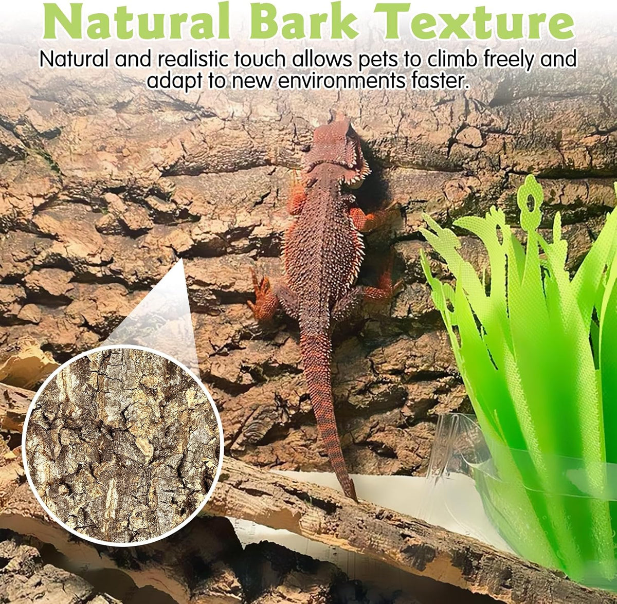 10PCS Cork Tile Background Bark 7.9”Lx7.9”W Reptile Tank Background - 6PCS - 11.8” x 7.9” - image 3