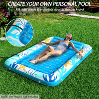 Inflatable Tanning Pool Lounger Float - Ocean Aqua / XX-Large - image 2