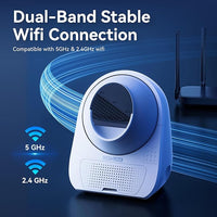 CATLINK 2025 New Ultra Self Cleaning Litter Box with AI Camera, 5G WiFi Automatic Cat Litter Box Self Cleaning for Multi-cat, APP Health Monitor, Pinch-Free Robot Cat Litterbox with Cleaning Brush