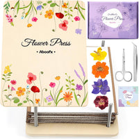 Aboofx Wooden Flower Pressing Kit - 8.6" x 6.5" 8 Layers