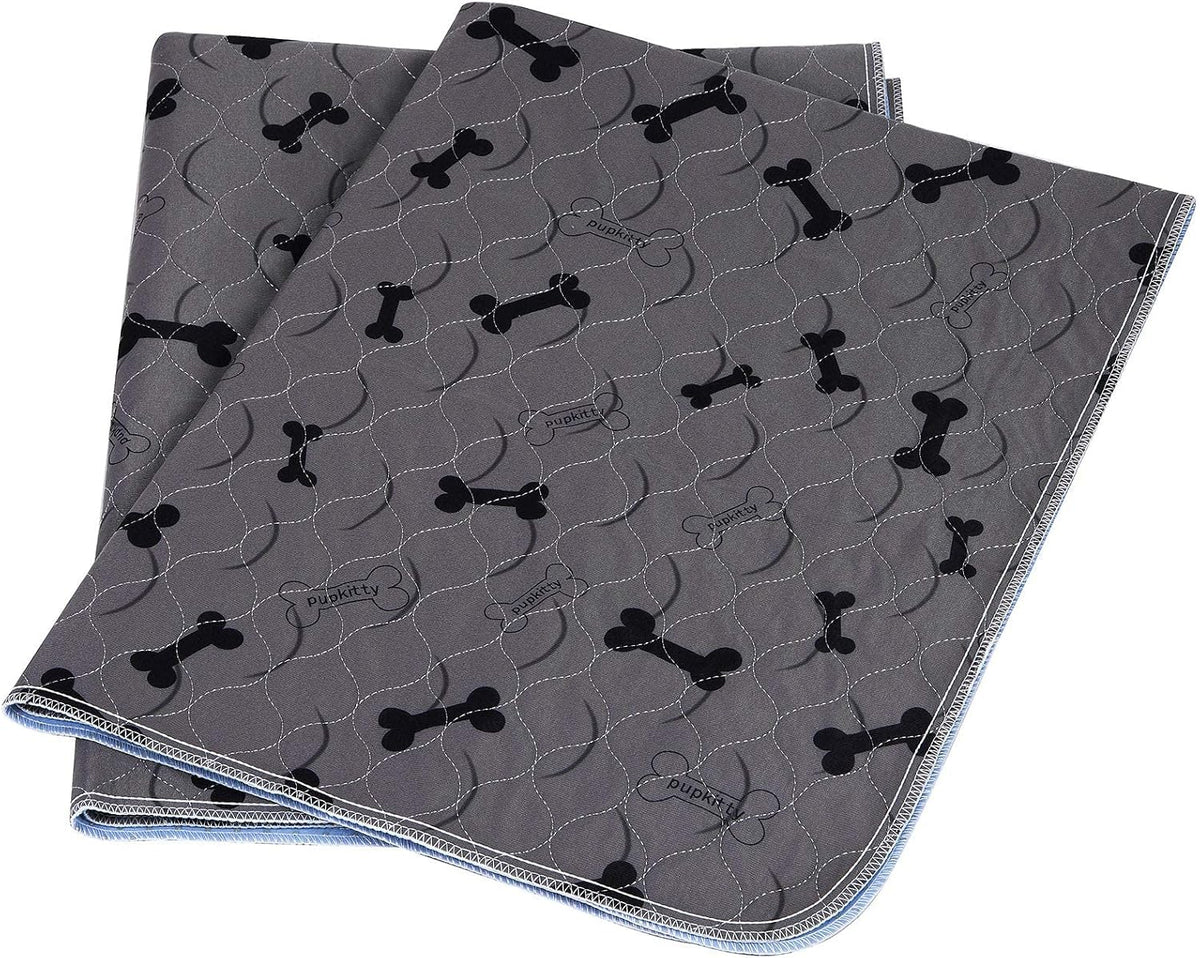 Washable Dog Pee Pads with Free Grooming Gloves - 36x72 Inch (Pack of 2)