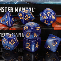 QMAY DND Dice Set - 7Pcs Blue Mix White Polyhedral Dice with Black Dice Bag – Fun for Kids & Family - Deep Blue Sky - image 4