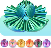 Gear Ball Fidget Toys Steampunk Gear Sphere for Kids - Christmas Green / 8 cm / 3.15 in