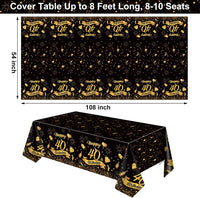 3 Pack Plastic Birthday Tablecloth - 40th Birthday - image 2