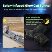 Cat Tunnel, Cat Tunnels for Indoor Cats - 59"-Cat Tunnel Toy Fluorescent - image 2