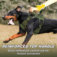 Tactical Dog Harness for Large Dogs - Green / Medium: 30-50 lbs (Chest:24-28",Neck:17-19") - image 3