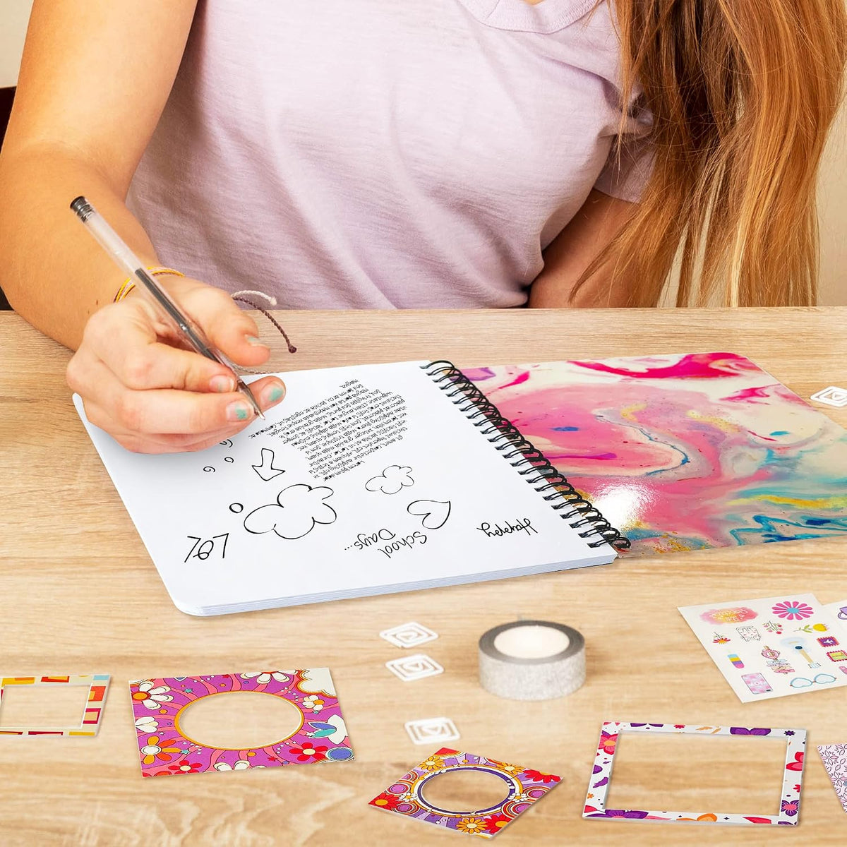 JOiFULi DIY Journal Set for Girls Gifts Ages 8 9 10 11 12 13 Years - 6 x 8 inches - image 4