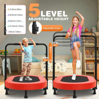 ANCHEER 56" Double Mini Trampoline for Kids - Red Pro - image 2