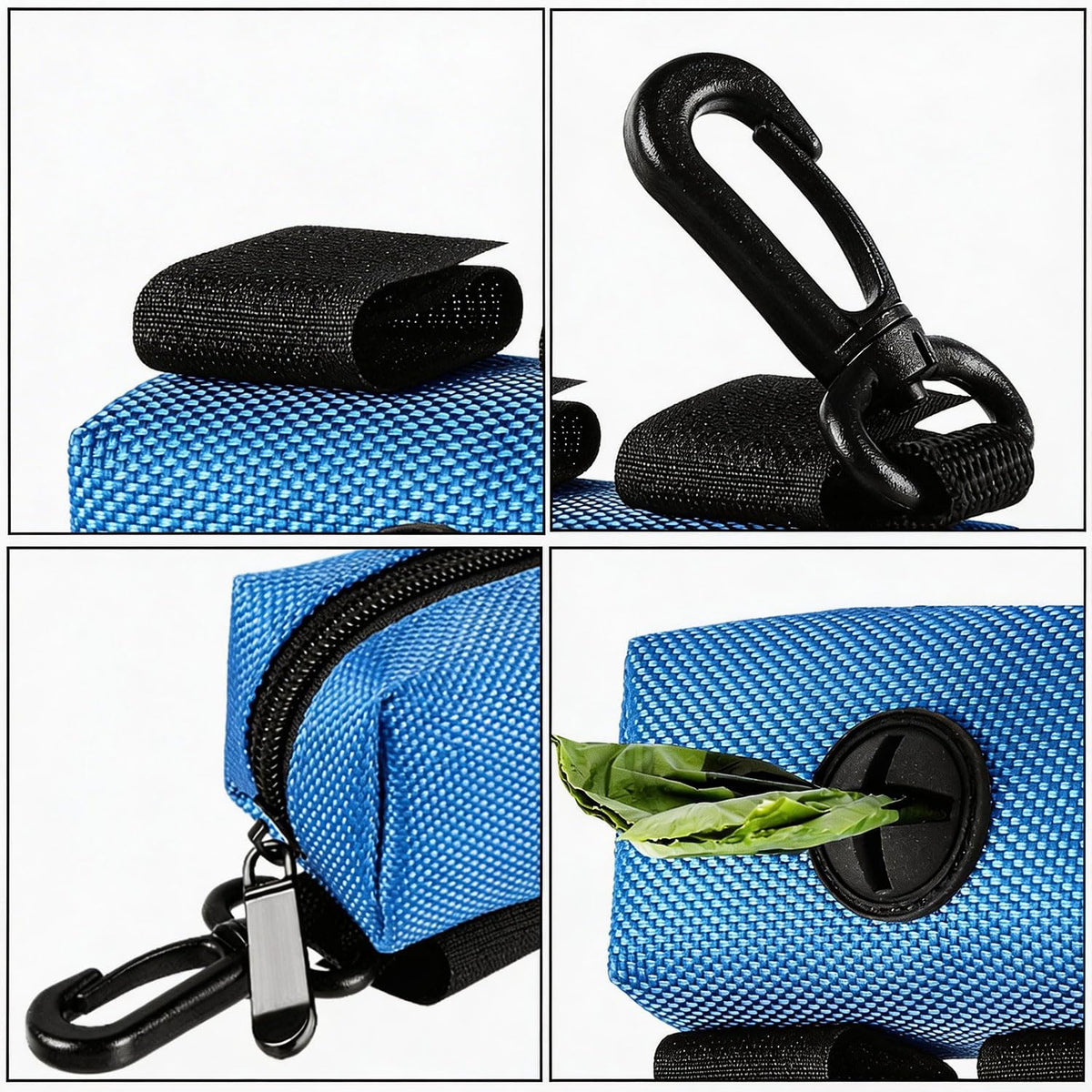 Dog Poop Bag Dispenser Holder Soft Waste Bags Roll Holders Leash Clip - 1 Count (Pack of 1) / 1PC Blue - image 3