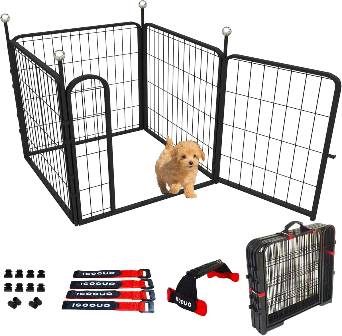 Dog Play Pen Indoors/Outdoor - 4 Panels / 24'' High