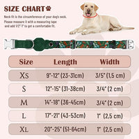 AirTag Dog Collar for Small Medium Large Breed - Adjustable Cute Pattern Dog Collar with Airtag Holder - Soft Leather Tracker GPS Apple Air Tag Pet Collars (Large, 17"-21" Neck Fit, Mushroom)