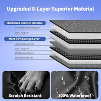 Back Seat Cover for Dogs,Upgraded PU Leather Dog Car Cover for Back Seat with Hard Bottom Holds 400lbs,Waterproof Seat Protector Dog Hammock for Car, Universal Fits SUV Small Truck