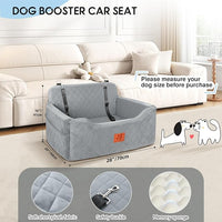 Dog Car Seat for Medium/Large Dogs, Dog Booster Seat for Pet Under 50lbs or 2 Small, Detachable and Washable Pet Car Seat,Multi-Functional Pet Travel Bed for Backseat(Grey)