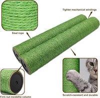 Cat Scratching Post Replacement Pole - M8*4poles / 40 cm / 15.71 in Green - image 3