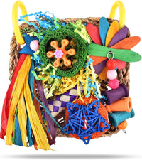 ERKOON Bird Toys, Parrot Toys Foraging Swing Mat Parrot Cage Hanging Toys Birds Grass Mat Climbing - Small grass mat-1 Pack
