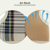 Plaid Breathable Rabbit Harness and Leash Set Escape Proof - Beige / S - image 2
