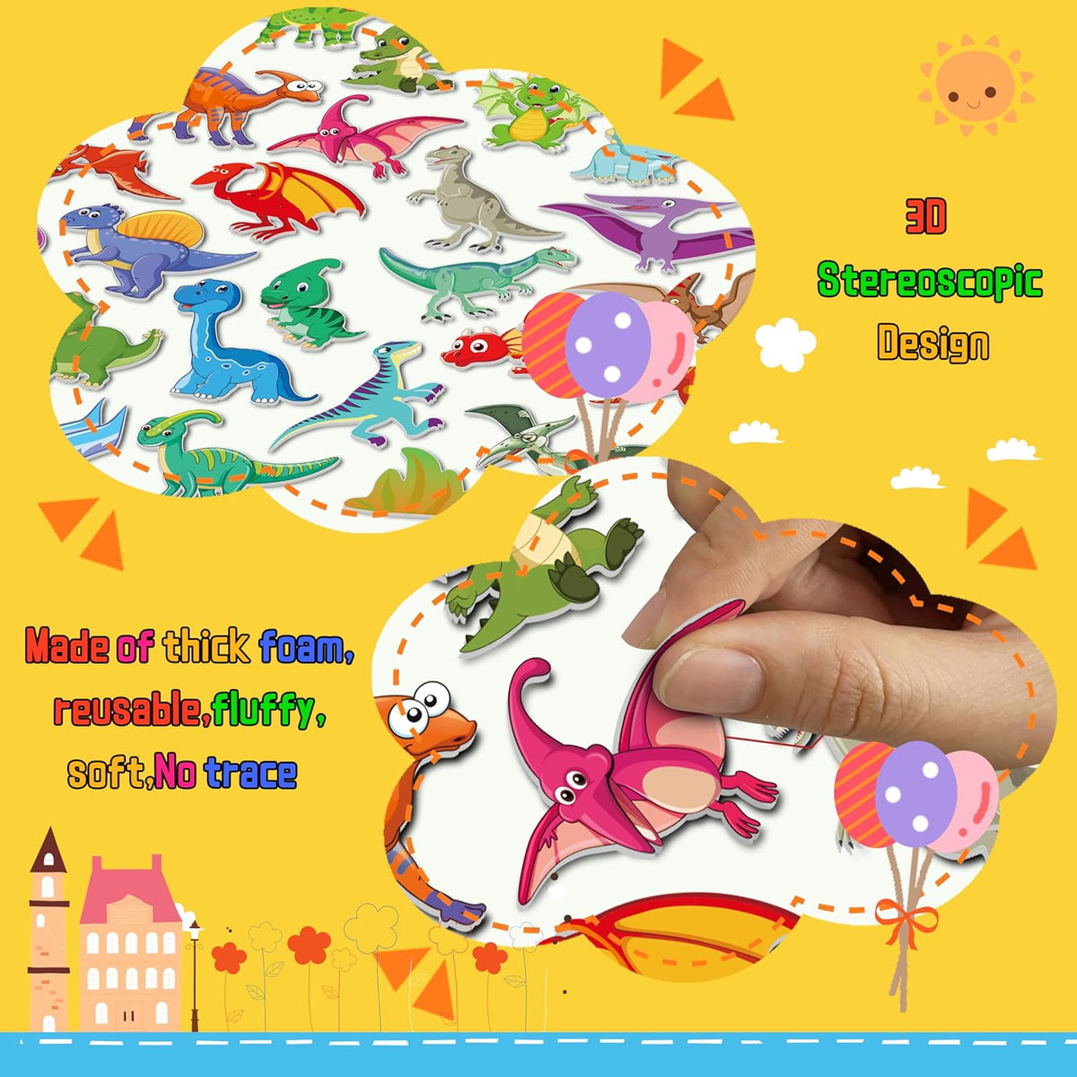 Kalysky 3 pack Halloween reusable sticker books for toddlers with handles - view 21