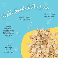 hotspot pets Freeze Dried Beef Heart Treats for Cats & Dogs - 1LB Resealable Big Bag, Made in USA, Single Ingredient All Natural Grain-Free Immune support Treats -Perfect for Training, Topper or Snack