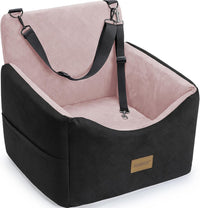 JOEJOY Dog Car Seats for Small Medium Dogs Under 35lbs - Black Pink / Small/Medium
