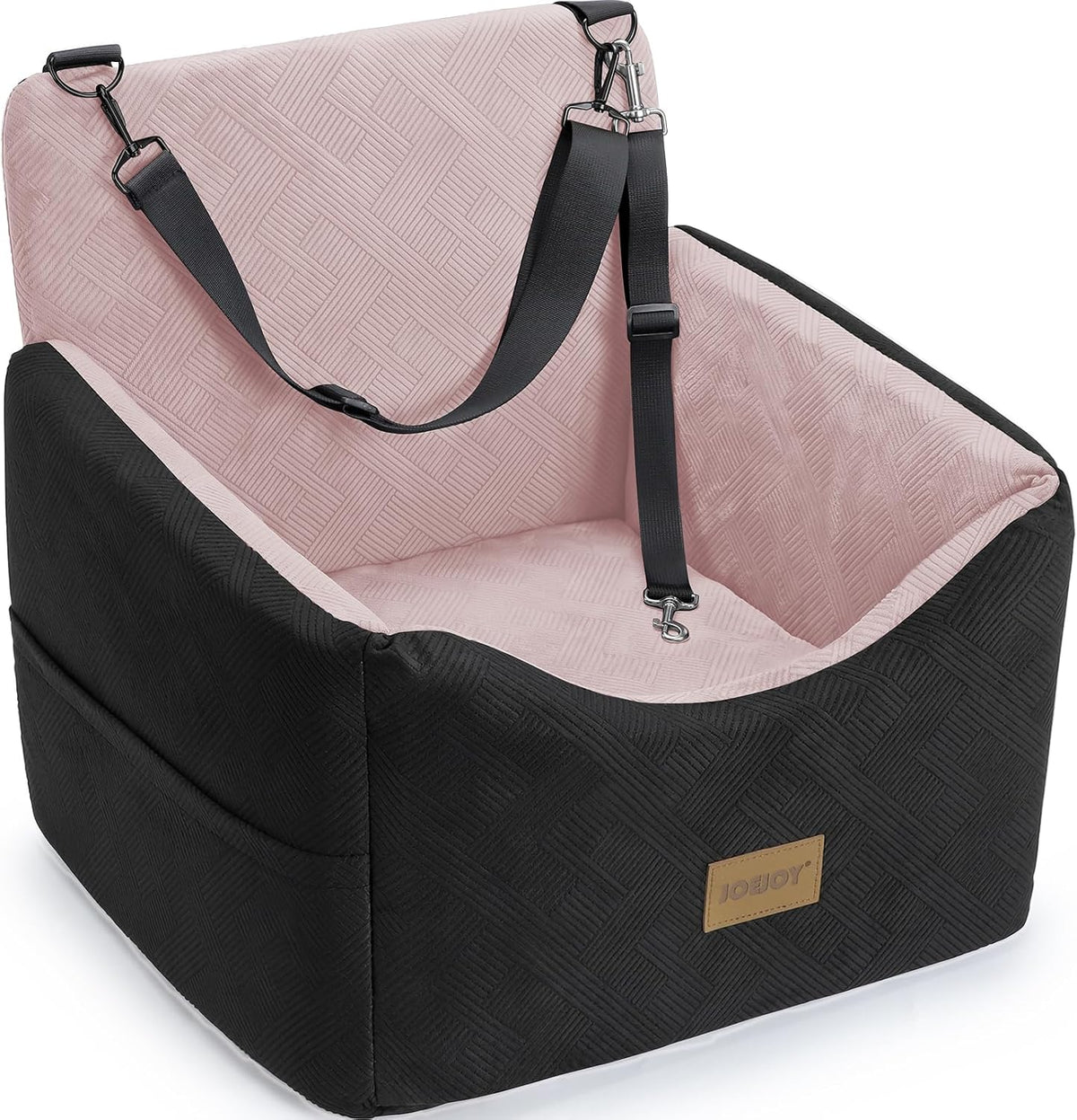 JOEJOY Dog Car Seats for Small Medium Dogs Under 35lbs - Black Pink / Small/Medium