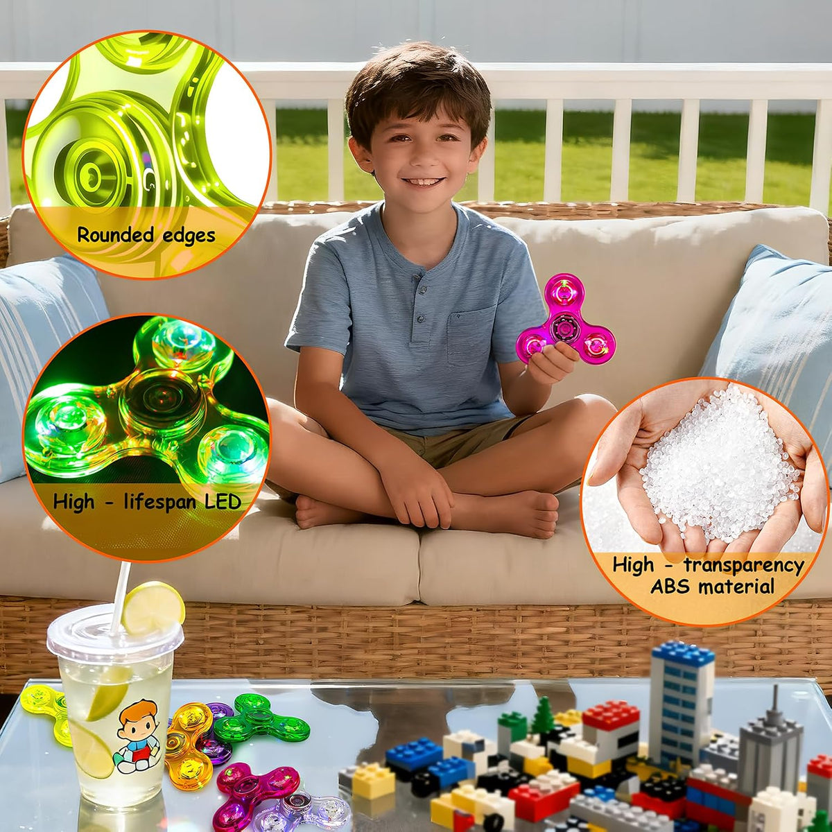 Figrol Fidget Toys 3 Pack - Crystal-white&pink&green - image 3