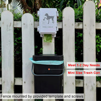 Small Dog Waste Station for Home 1.3Gallon/5L Mountable Doggie Trash - White - image 3