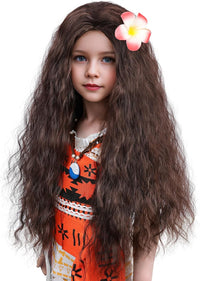 MUPUL kids long black braided wig with bangs for Halloween costumes - view 13