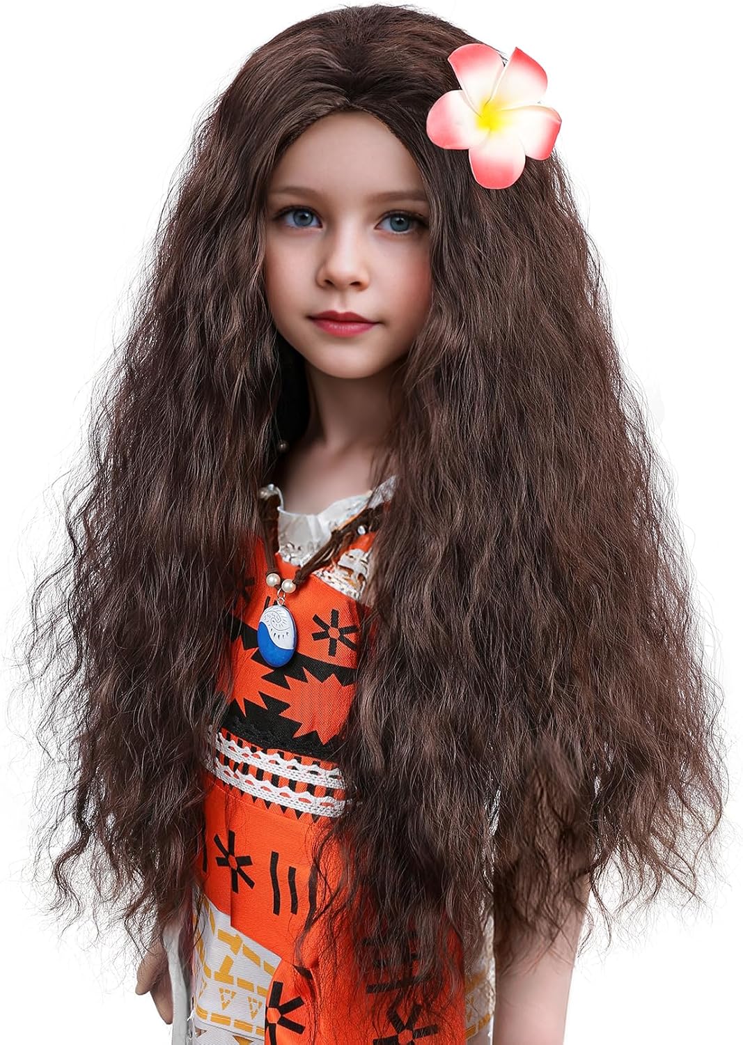 MUPUL kids long black braided wig with bangs for Halloween costumes - view 13