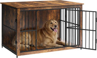 Feandrea 38" Dog Crate Furniture - Honey Brown + Matte White / 48.0"L x 29.0"W x 29.0"H