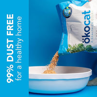 ökocat Original Wood Clumping Cat Litter, Unscented, 12.6 pounds - Natural Ingredients, Stops Odor, Clumps Solid, 99% Dust Free, Great for All Cats