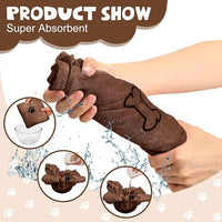 Chumia 4 Pcs Dog Towels for Drying Dog Puppy Bulk Microfiber Absorbent Paw Towel Pet Bathing Supplies Quick Drying for Medium Cats Pets Shower(24 x 40 Inch,Gray, Coffee)