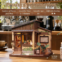 Cutefun Book Nook Kit, Bach Strings Musical Instrument Store - Kissa Coffee - image 4