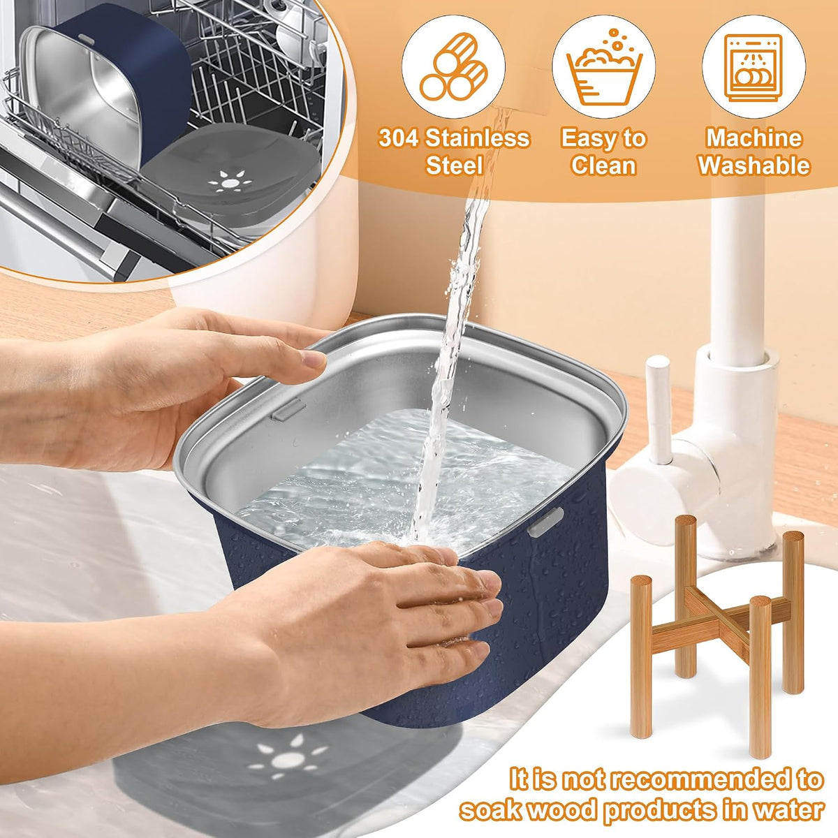 3L Elevated Dog Water Bowl - Blue - image 4