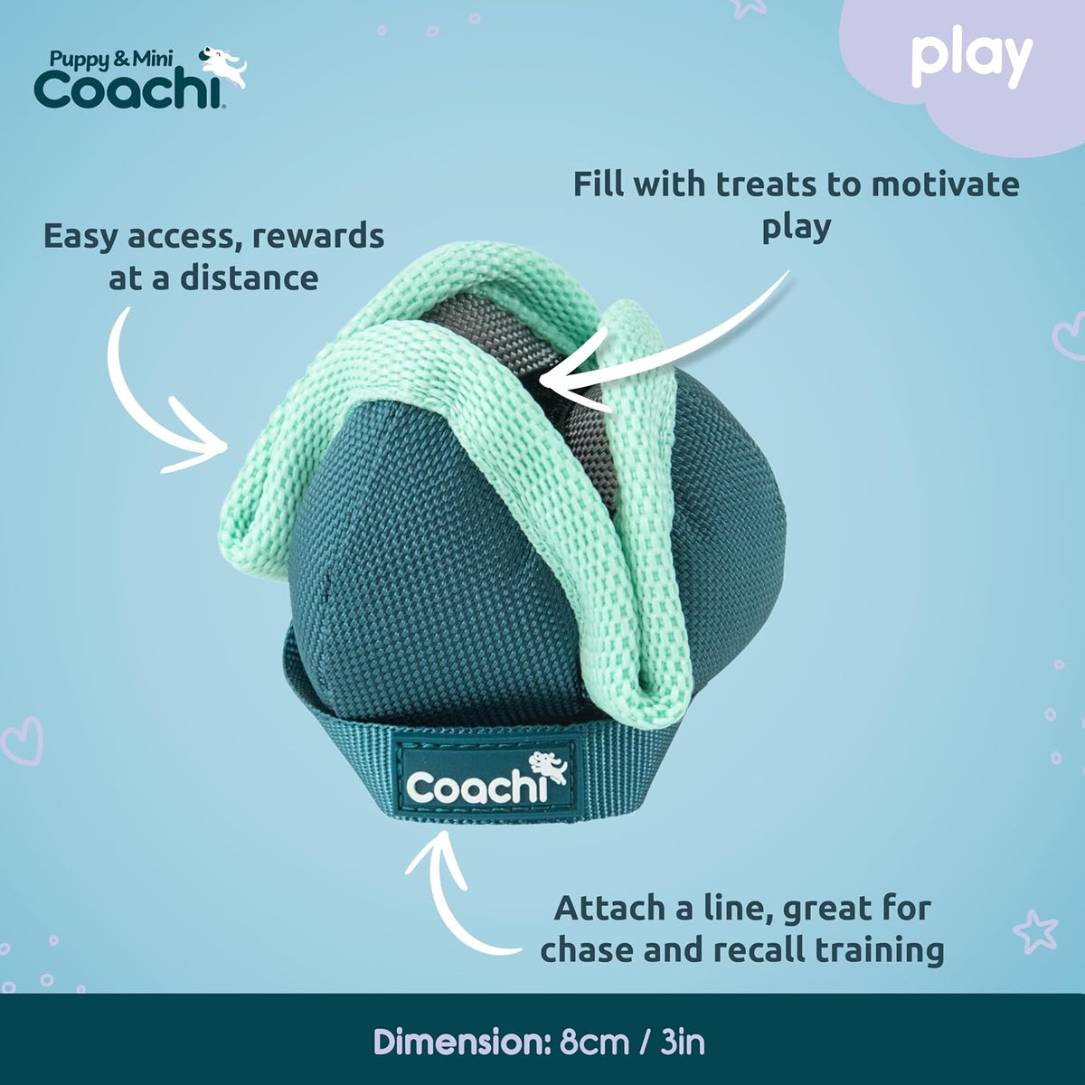 Coachi Puppy & Mini Tuggi Tug, Dog Toy for Tug of War & Play - Chase & Treat - image 4