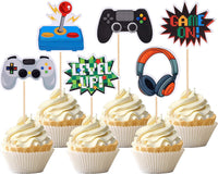 ZHUOWEISM 36 video game cupcake toppers with game controller designs - view 5