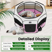 X-ZONE PET Foldable Dog Playpen - XL / A Pink - image 3