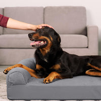 Furhaven Orthopedic Dog Bed for Large Dogs w/ Removable Bolsters - Jumbo / Titanium - image 3