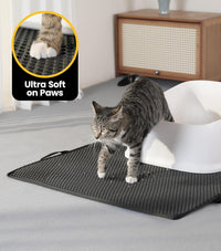 Conlun Cat Litter Trapping Mat for Small Spaces - Black / Large (30" x 22") - image 4