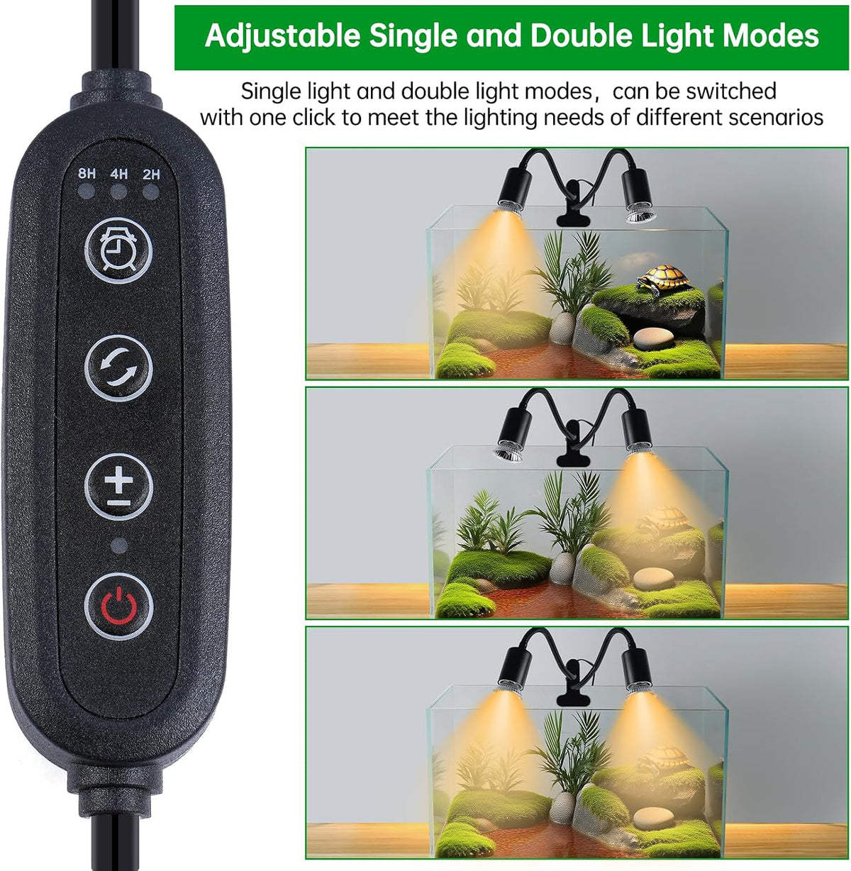 LUCKY HERP Reptile Heat Lamp with Clamp - 25+50 - image 2