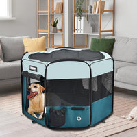 JESPET 61" Pet Dog Playpens - Teal Blue / 45x45x24 Inch (Pack of 1) - image 3