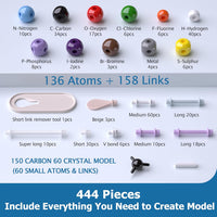 YCHOULEK 444 piece molecular model kit with atoms and bonds for organic chemistry - view 5